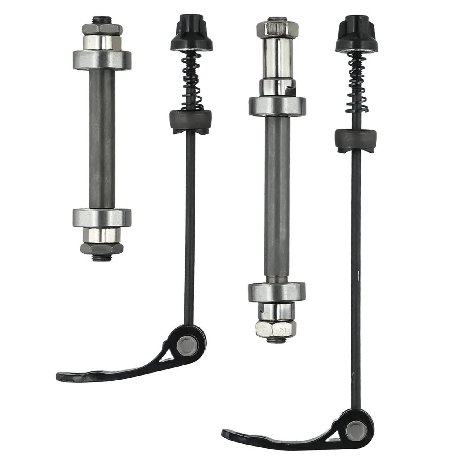 Quick Release Axle Set for MTB Bike (Front & Rear) - Steel Black
