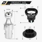 Puck System Gooseneck Hitch Ball Kit for Dodge Ram 2500 3500 (2013–2023)