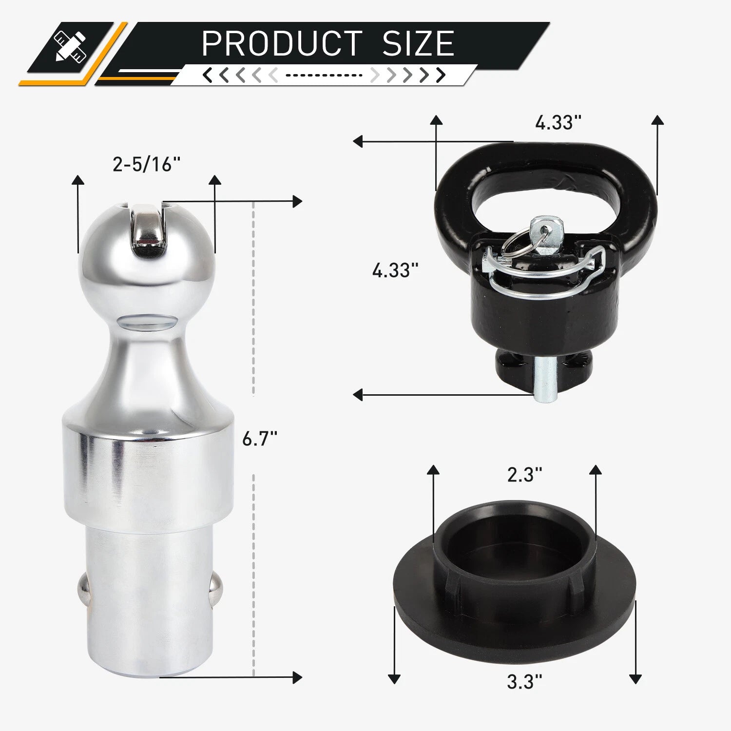 Puck System Gooseneck Hitch Ball Kit for Dodge Ram 2500 3500 (2013–2023)