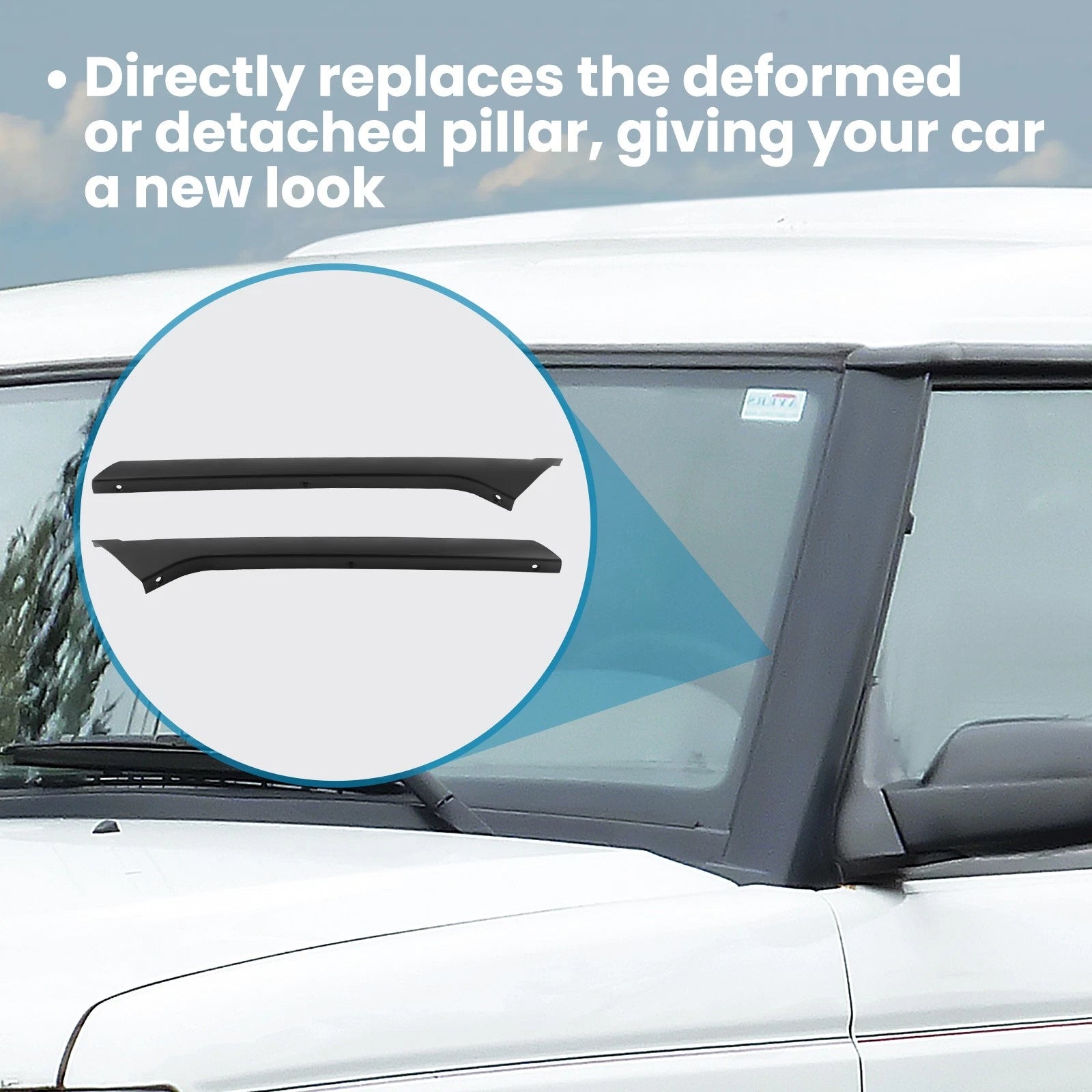 Pair Windscreen Pillar Moldings for Land Rover Discovery 2 (1999-2004)