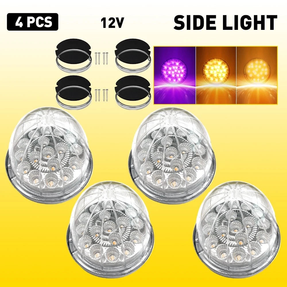 4X 17LED Watermelon Interior Dome Lights for Semi-Trailer (12V)