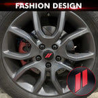 4PCS 63mm 2.5-Inch Red Wheel Center Cap Covers for Dodge (1994-2004)