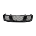 Front Upper Grille Replacement Set for Nissan Titan Armada (2004-2007) Gloss Black