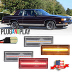Set of 4 Clear LED Side Marker Lights for Oldsmobile Cutlass 442 (1981–1988)