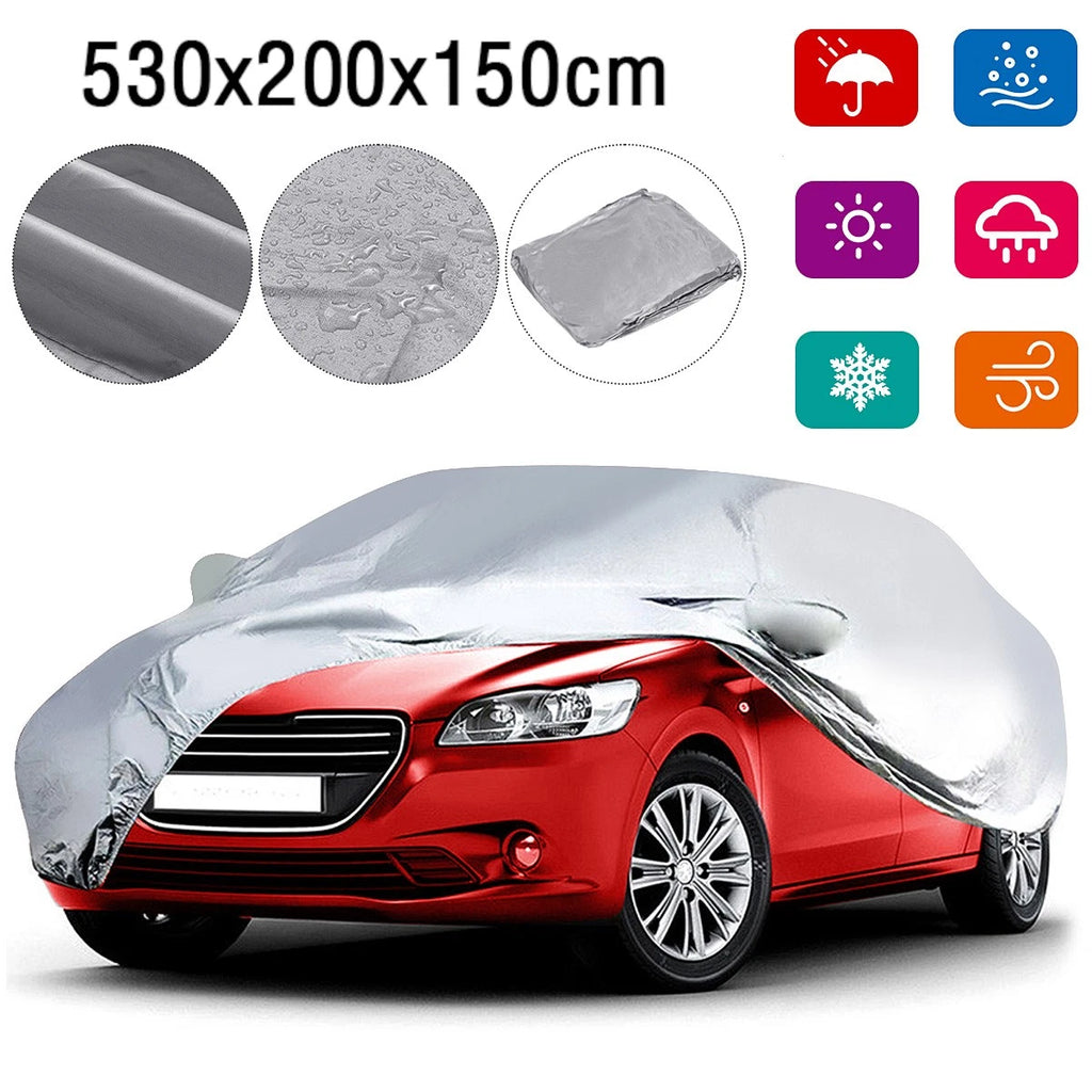 Full Car Cover 210T for Universal Fit (Outdoor Waterproof, All Weather)