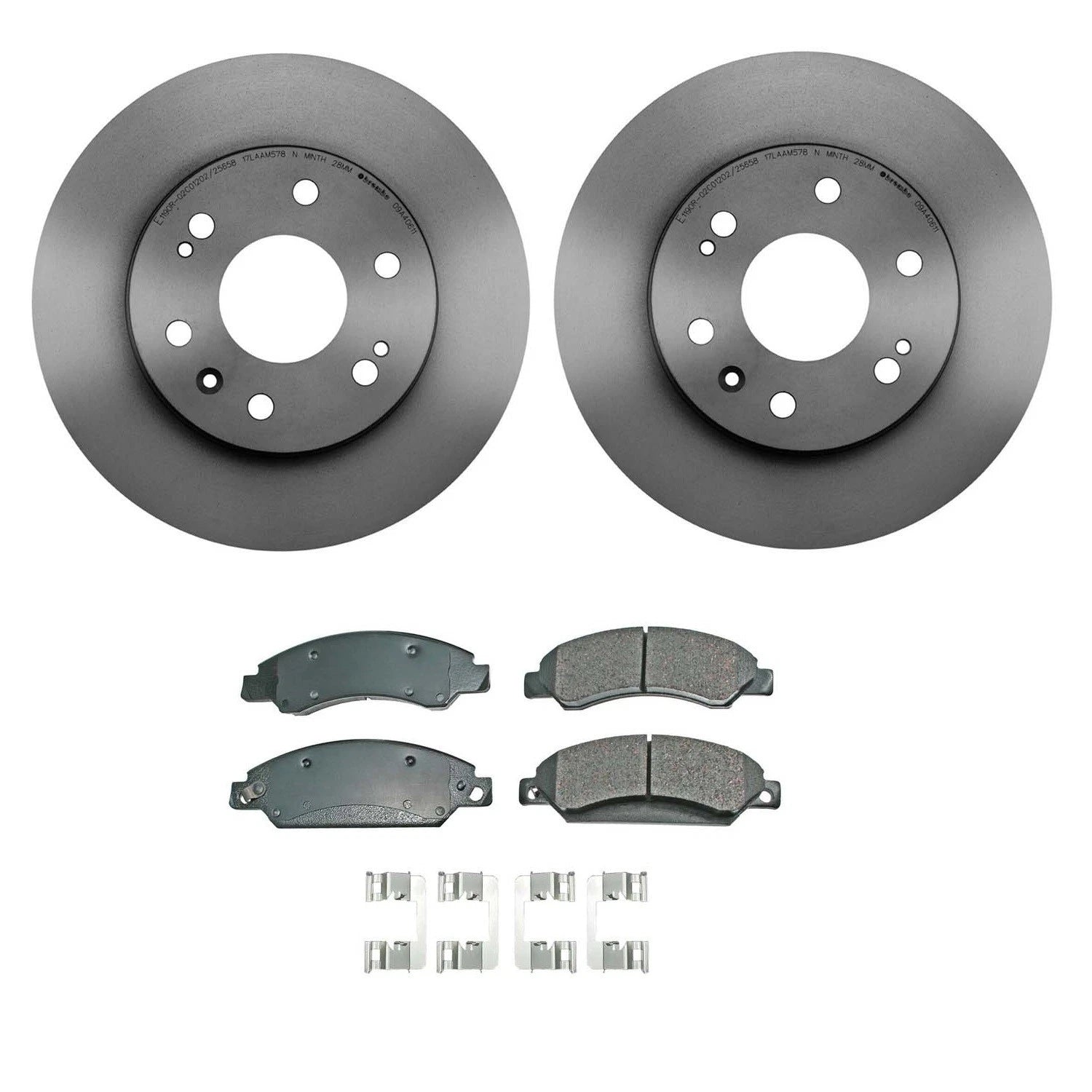 Front Brake Kit Disc Rotors & Ceramic Pads for Cadillac Chevy GMC (2010–2020)