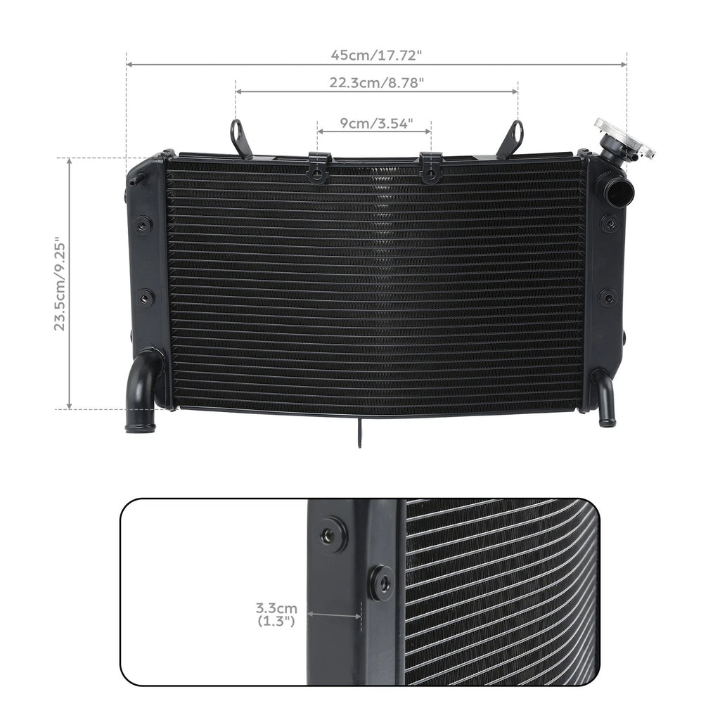 Radiator Cooler for Yamaha FZS1000 (2006–2015), FZ8-N/S/NA/SA (2011–2015)