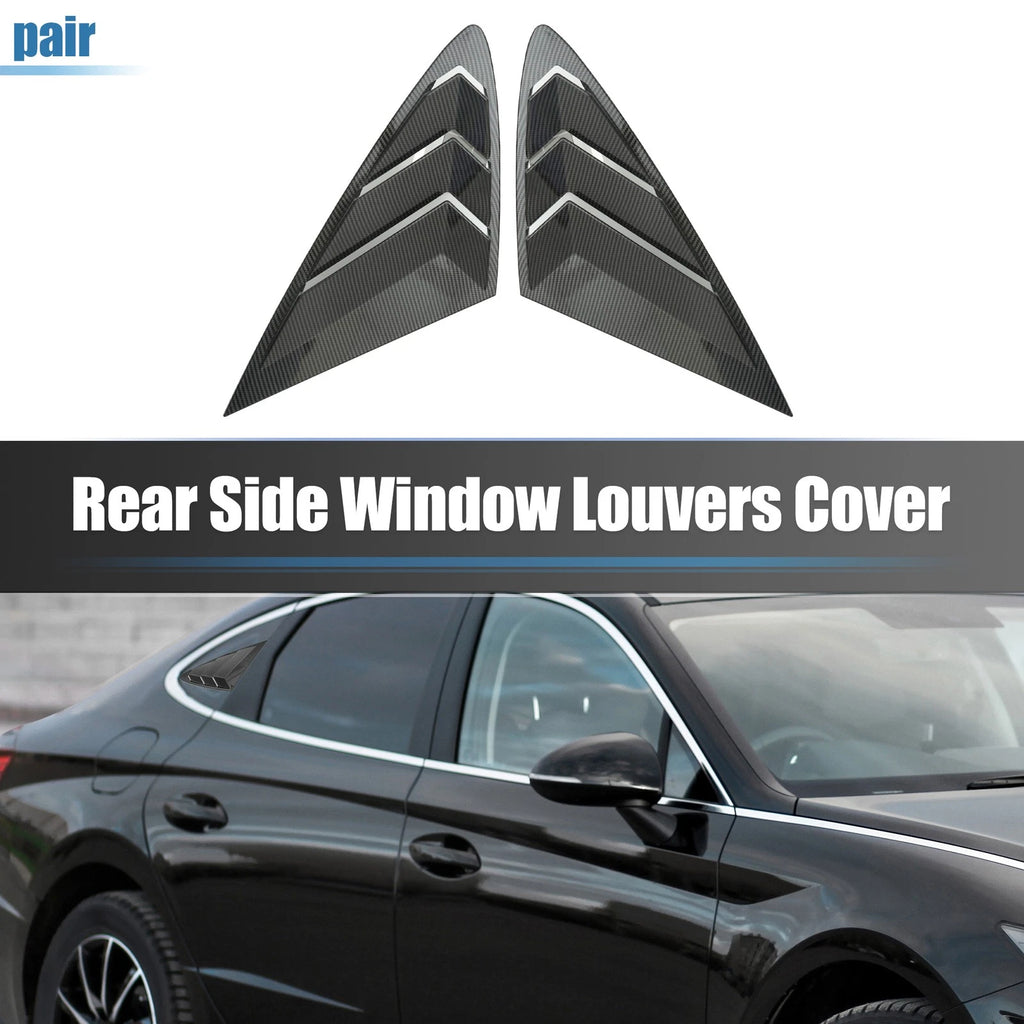 Pair of Rear Side Window Louver Shades for Hyundai Sonata DN8 (2020–2022) Black