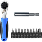 Ratchet Screwdriver Wrench with 72 Tooth Engagement and 1/4" Socket Adaptor