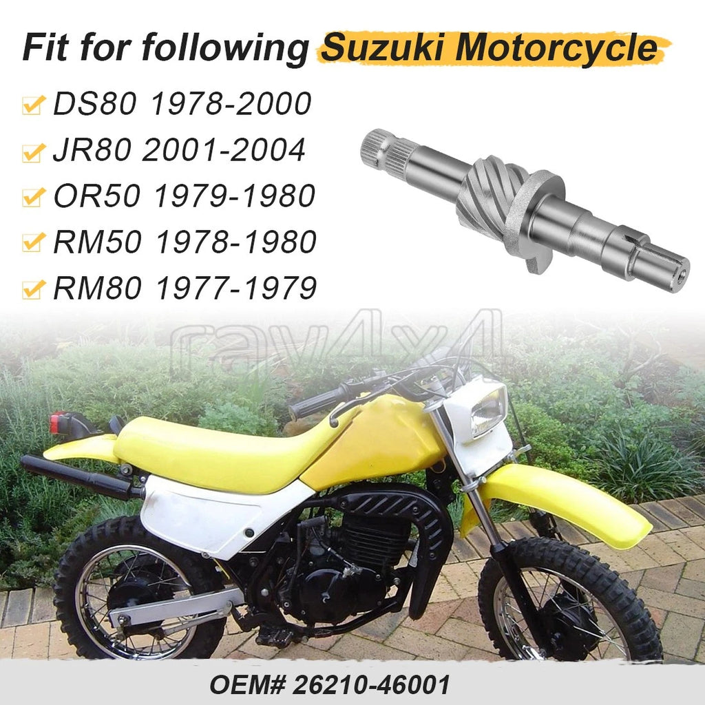 Kick Start Shaft Assy 26210-46001 for Suzuki DS80 RM50 RM80 JR80 (1977–2004)
