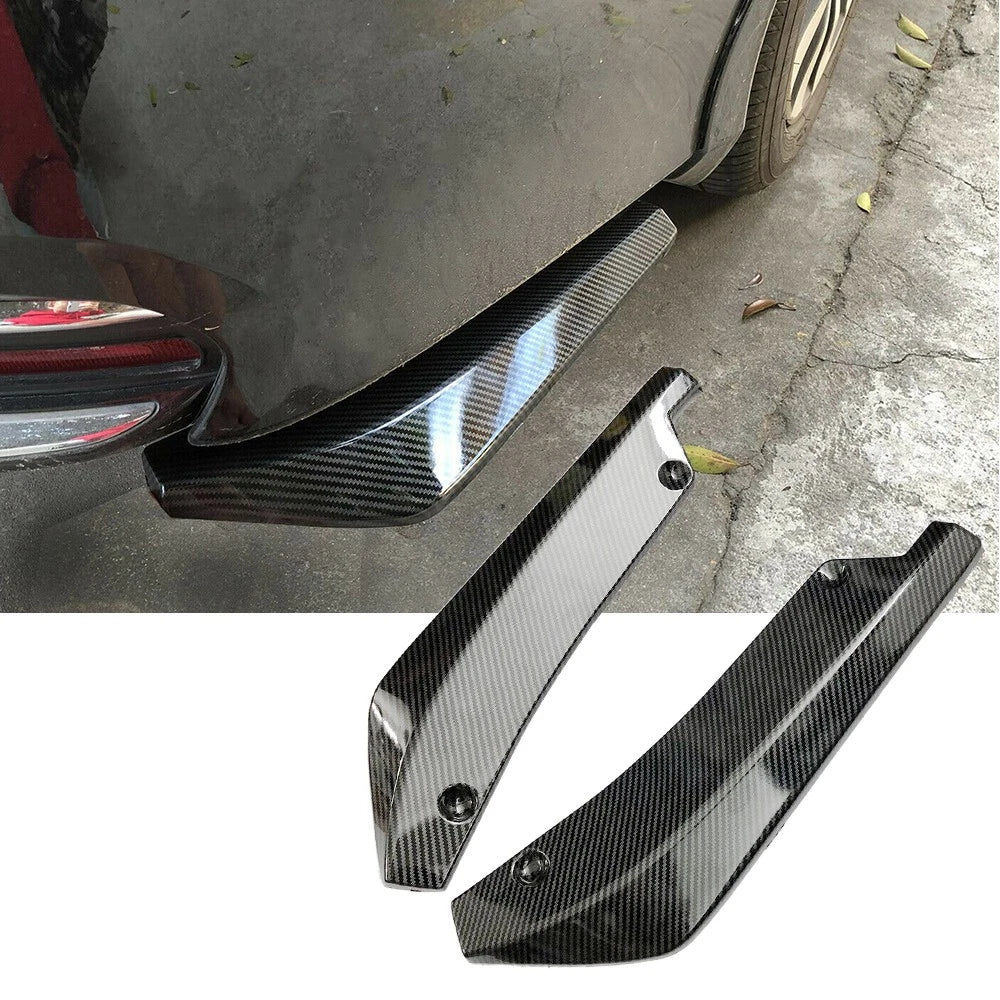 Carbon Fiber Rear Bumper Canard Fin Splitter for