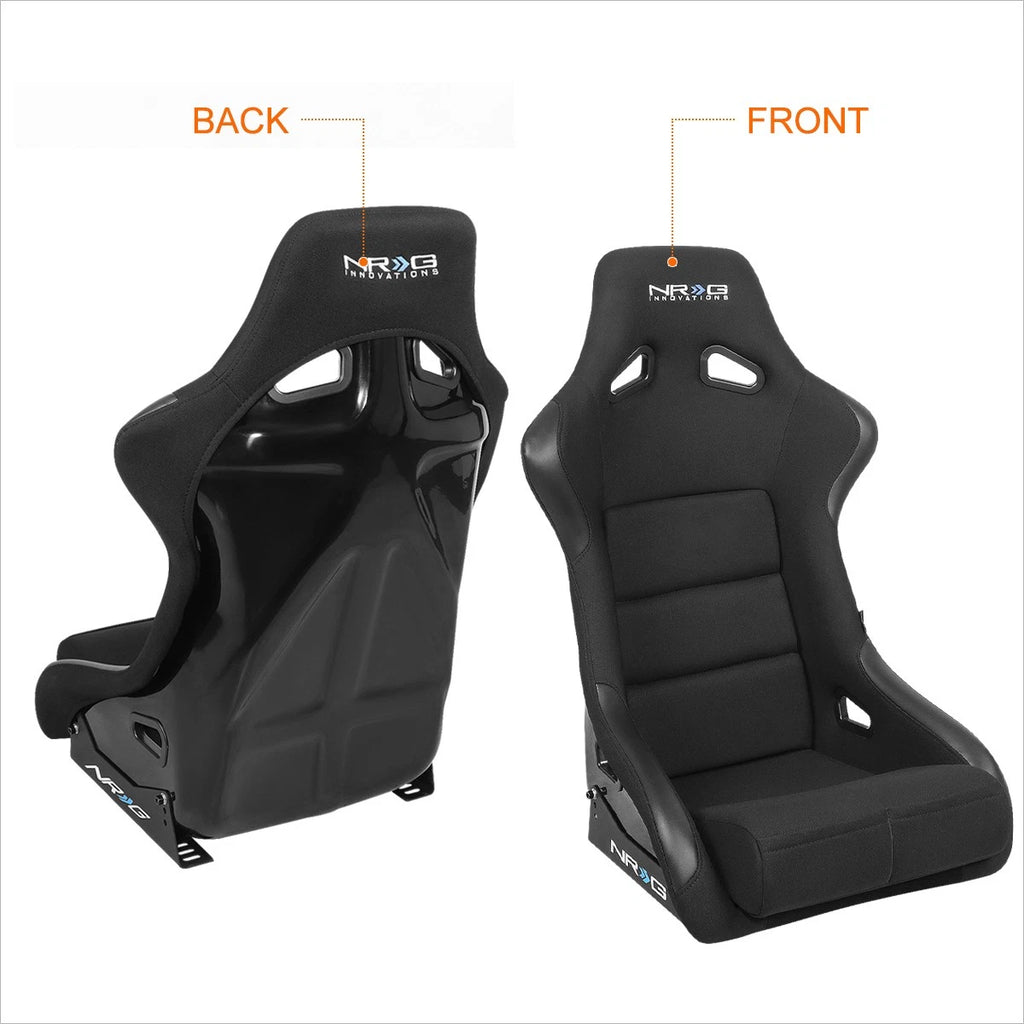 2X Fixed Back Racing Bucket Seats for Universal Fit (FRP-301)