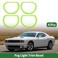 Set of 4 Headlight Trim Bezels for Dodge Challenger (2015–2024) ABS Light Green