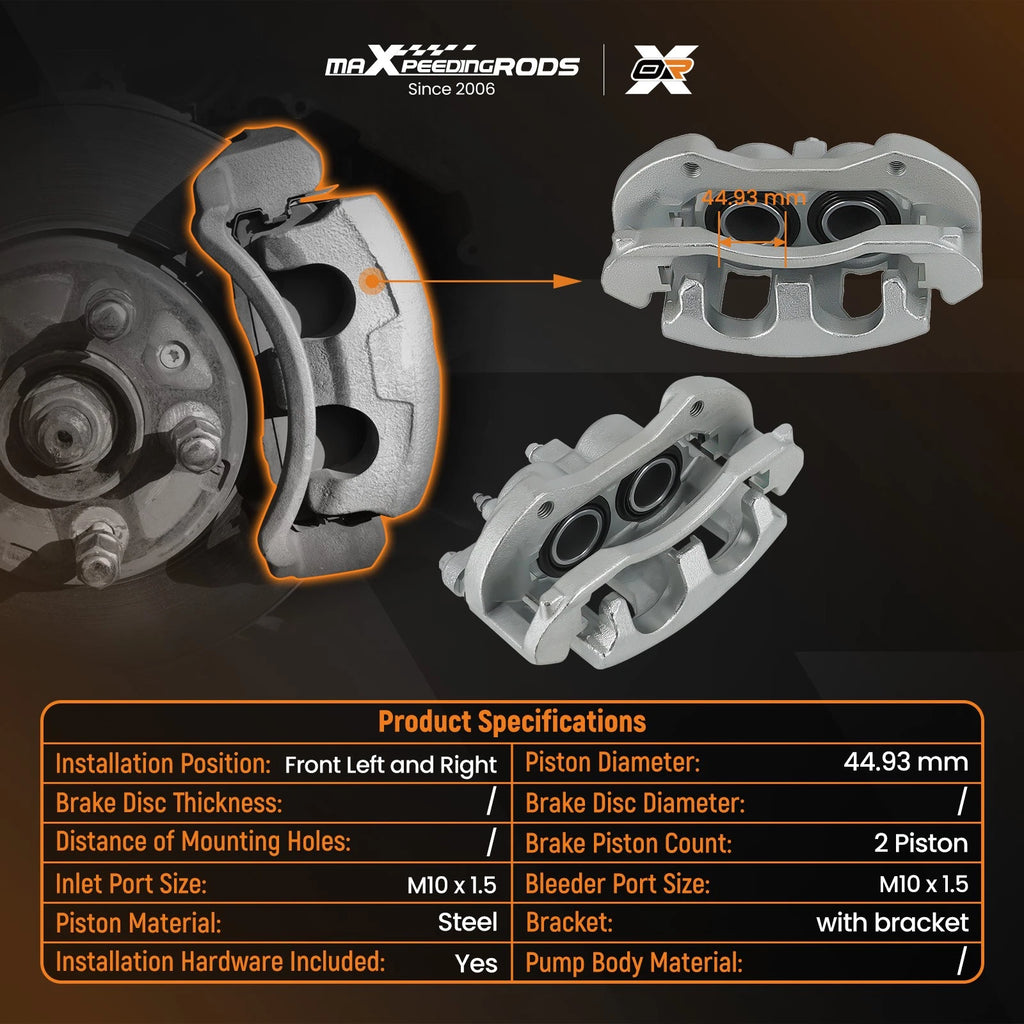 Front Disc Brake Caliper Pair for Buick Lucerne (2006–2011)