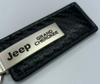 Automotive Gold Key Chain for Jeep Grand Cherokee (Carbon Fiber Black Leather) (2020–2023)