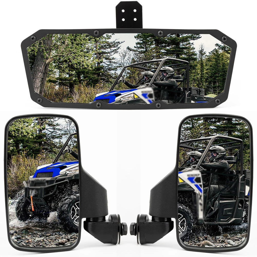 Set of 3 Rearview Mirrors for Polaris Ranger 1000 XP (2017–2024)