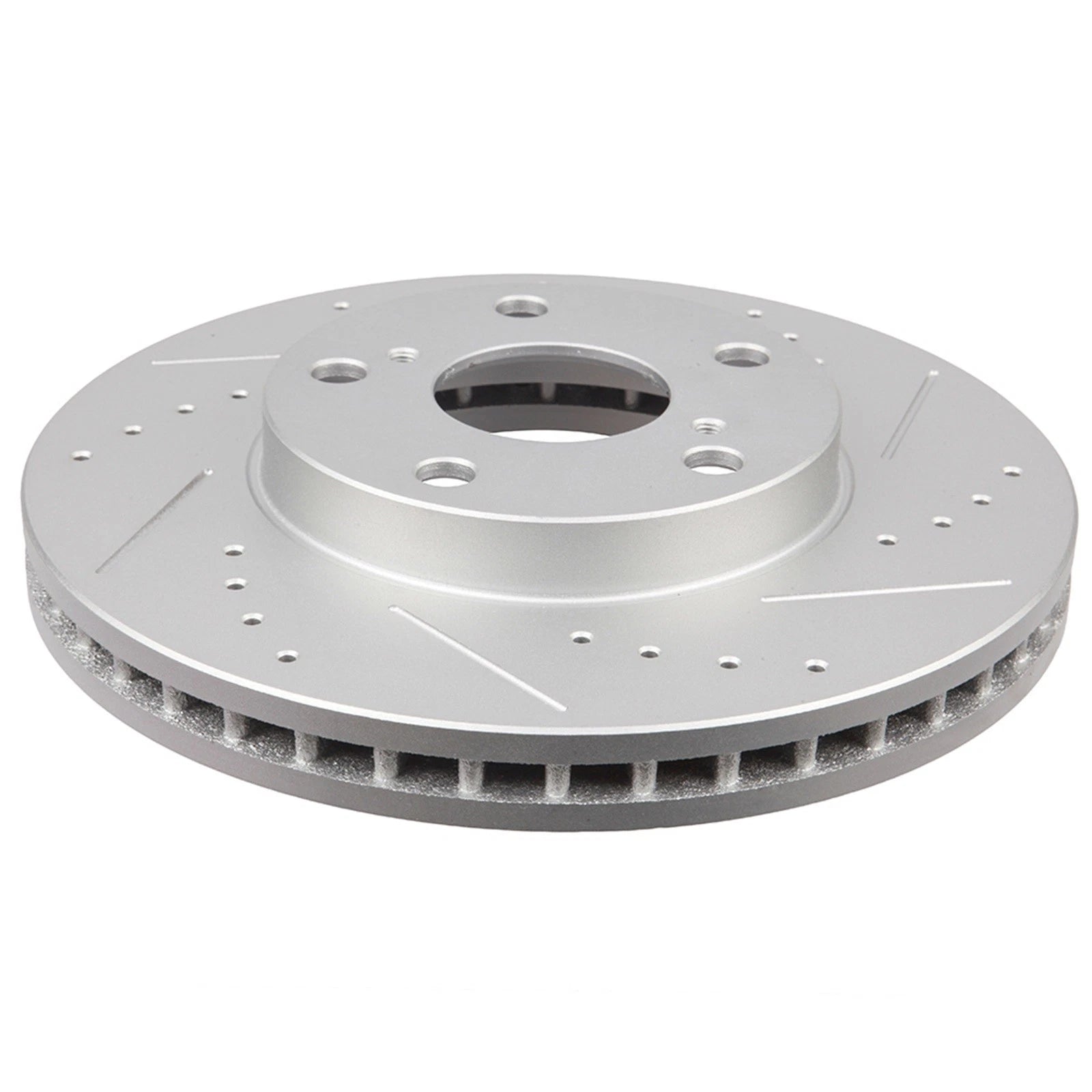 Set of 2 Drilled & Slotted Front Brake Rotors with Ceramic Pads for Toyota Camry (2002–2006)