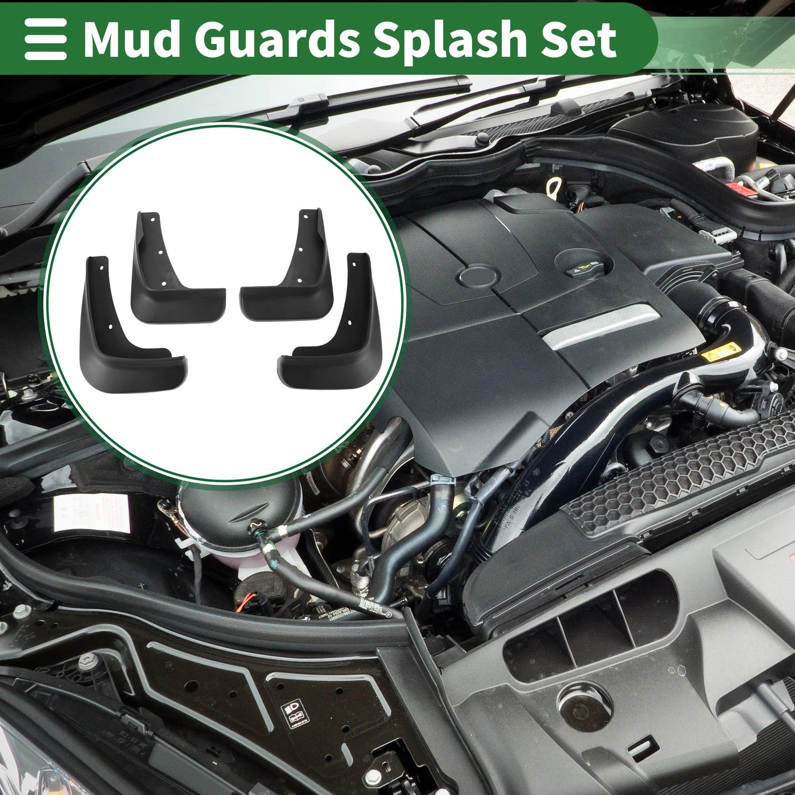 Mud Flaps Splash Guards for Mitsubishi Lancer-ex (2010–2016)