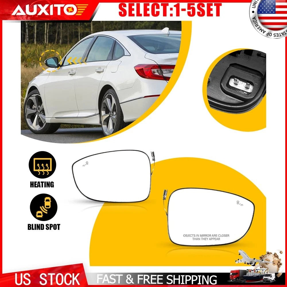 Set of 2 Heated Blind Spot Mirror Glass for Honda Accord (2018–2022)