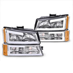 LED DRL Headlights and Signal Bumper Lamps for Chevy Silverado (2003–2006)