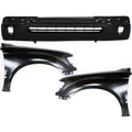 Bumper Cover Kit for Tacoma (1998–2000) with Fog Light Holes, 2pc