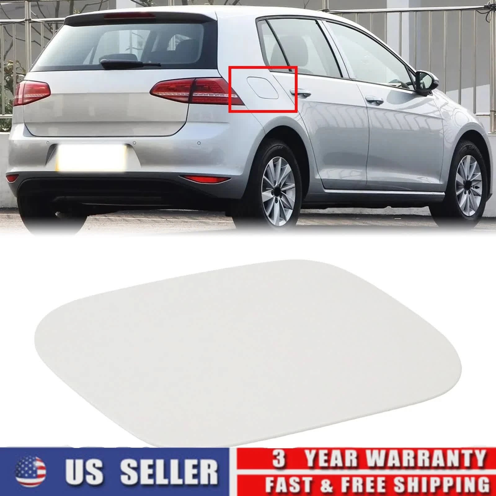 Gas Filler Lid Cover Cap for Volkswagen E-Golf Golf R GTI (2015–2019)
