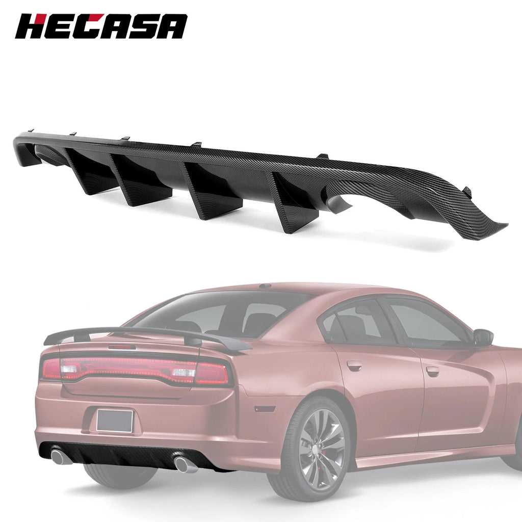 Rear Diffuser for Dodge Charger SRT8 (2012–2014) Carbon Fiber Style