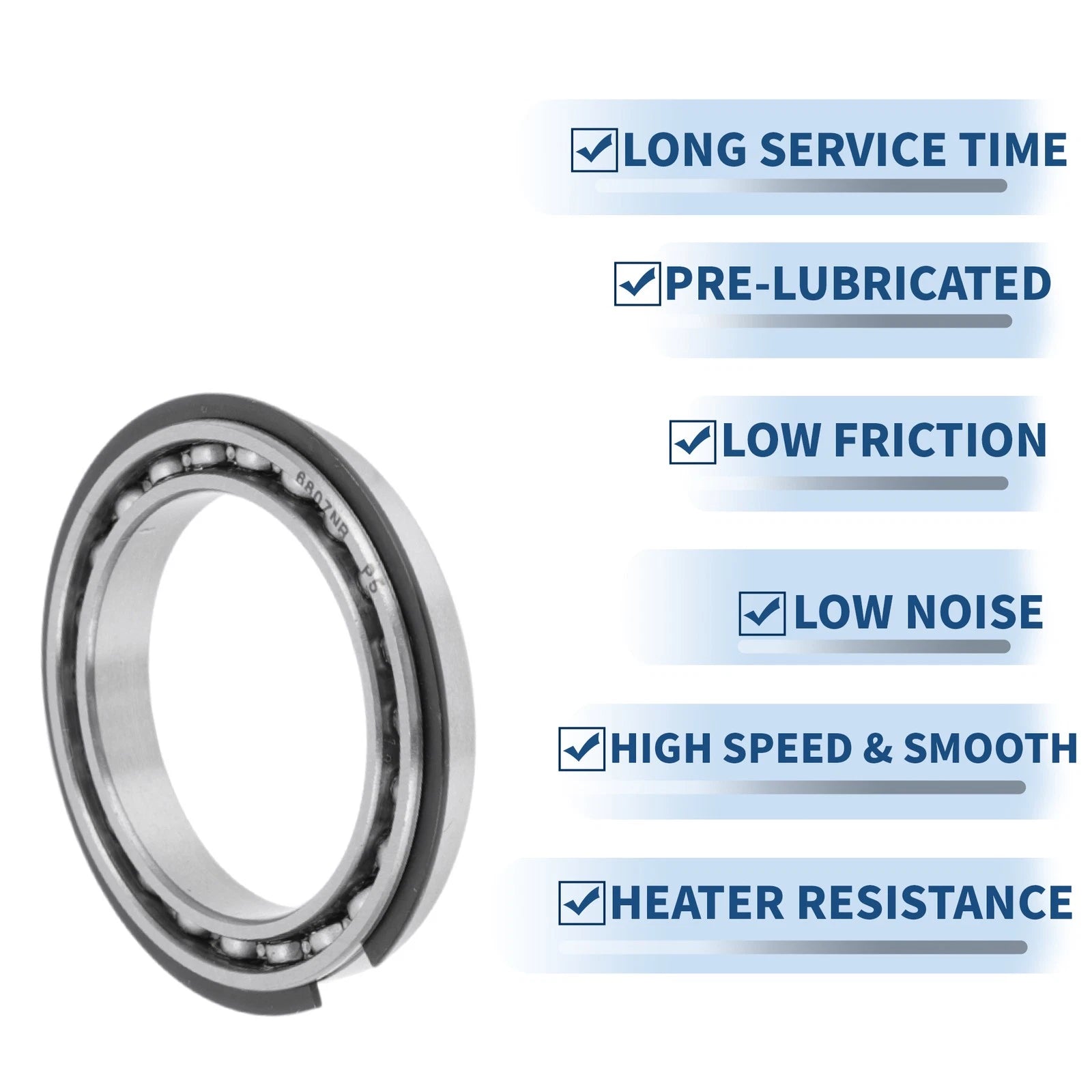 Deep Groove Ball Bearing 6807NR for Scooter Skateboard (35x47x7mm)