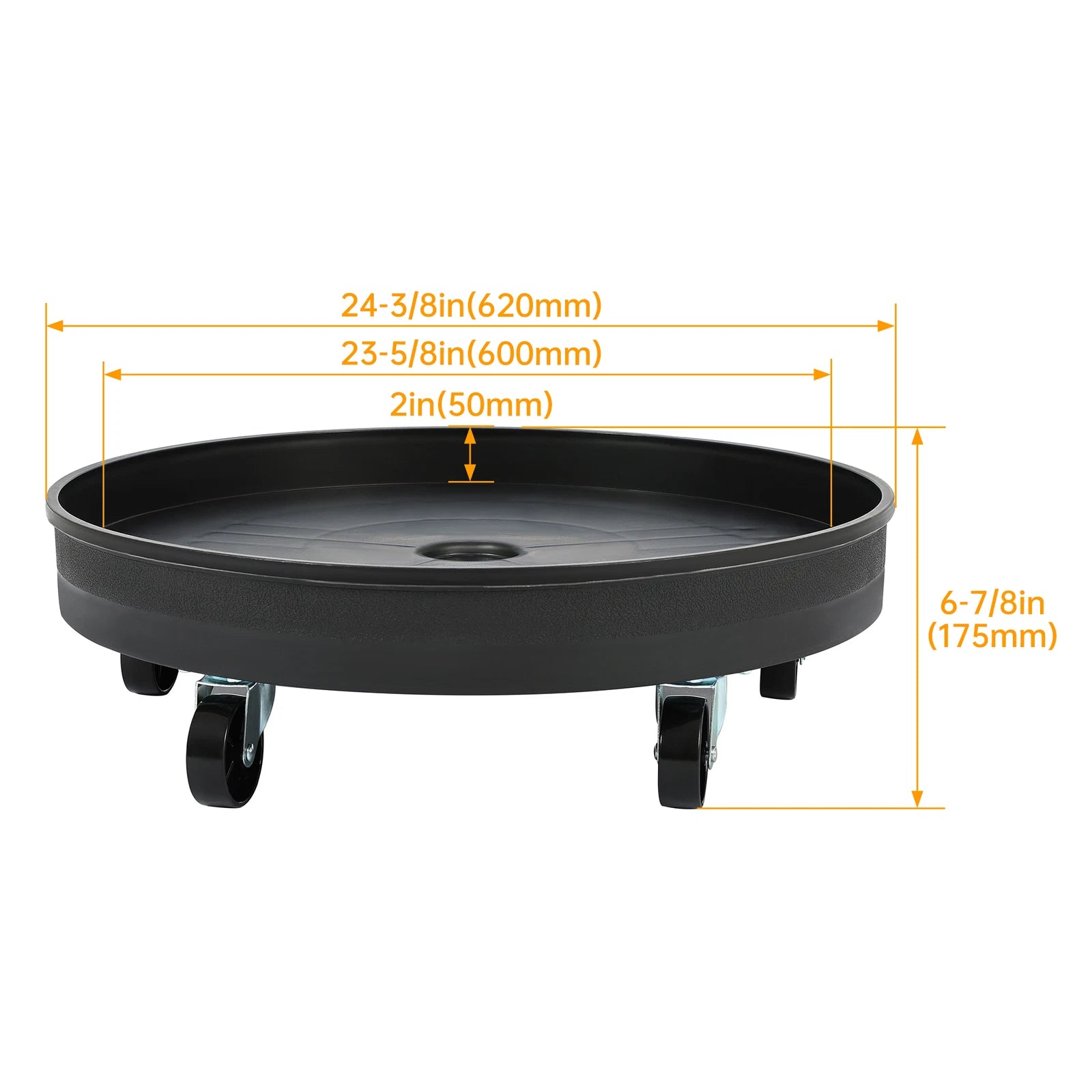 30 Gallon Barrel Dolly for 55 Gallon Drum (900lbs, 5 Wheels)