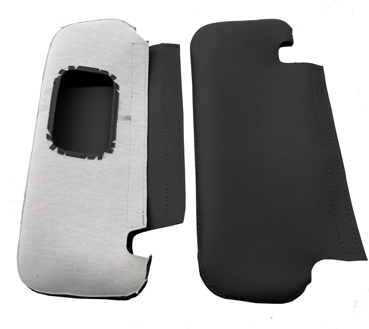 Sunvisors Cover Skin for Toyota Corolla (2002–2008) Black PVC Leather