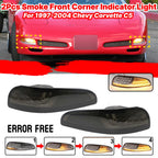Front Bumper Light Signal Parking Lamp for Chevy Corvette C5 (1997–2004) Dynamic Smoke