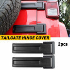 Matt Black Tailgate Door Hinge Cover Trims for Jeep Wrangler JK (2007–2018)