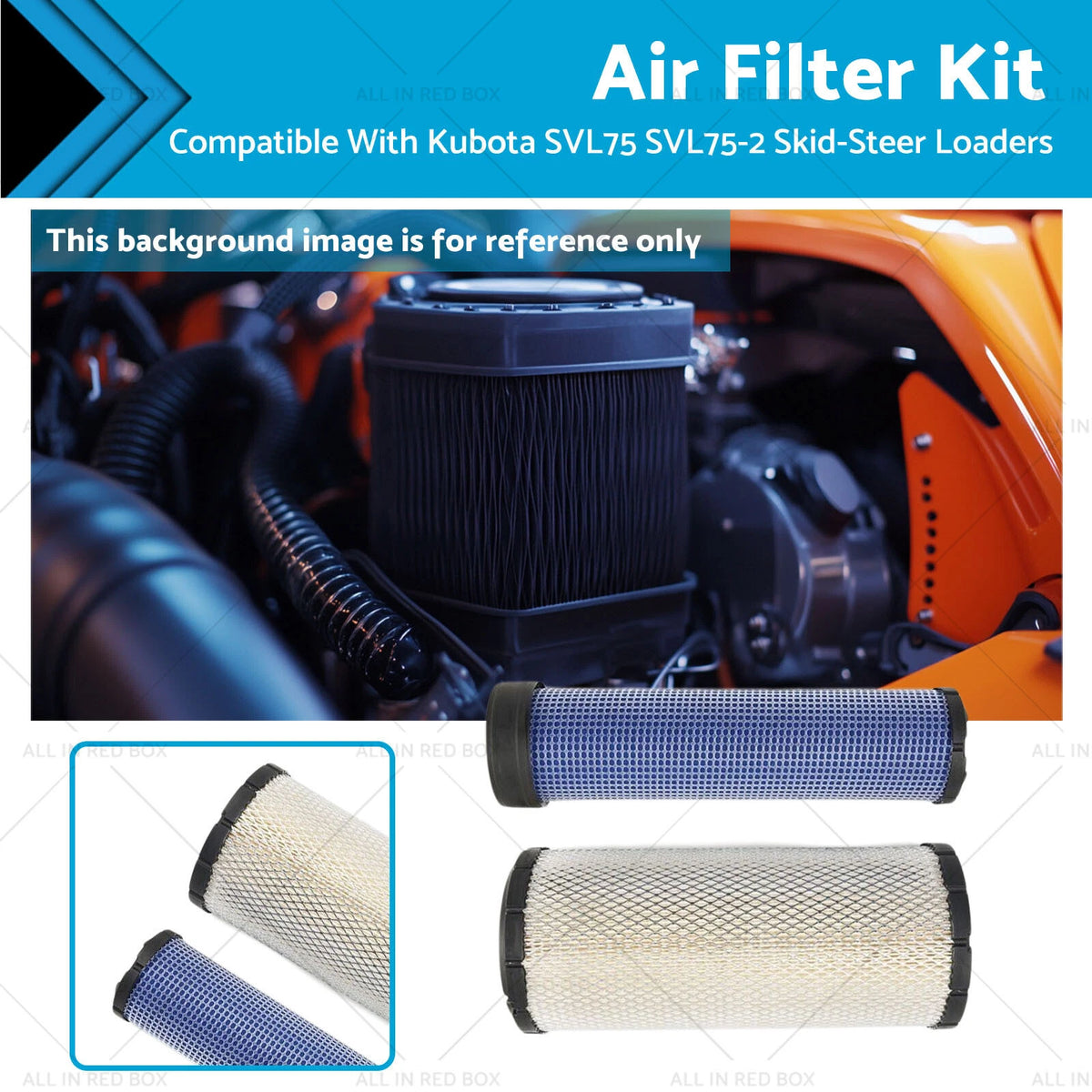 Air Filter Kit for Kubota SVL75, SVL75-2 (2014–2023) 59800-26110