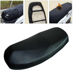 Waterproof Seat Cushion for Motorcycle (Black PU Leather, Elastic Design)