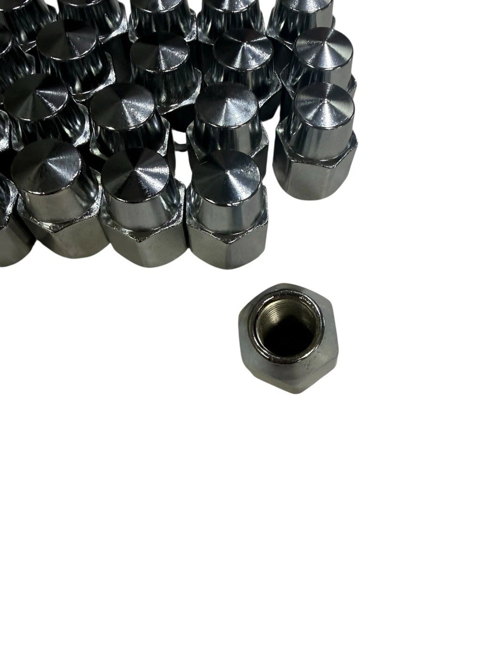 Lug Nut Set of 20 Chrome Steel Concours Correct for Ford Mustang (1965–1967)