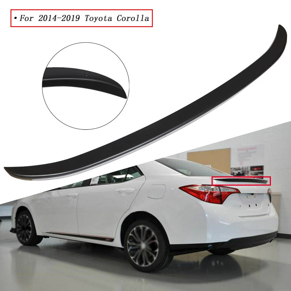 Rear Trunk Spoiler for Toyota Corolla (2014–2019) Matte Black Factory Style