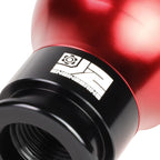 J2 Universal Aluminum Shift Knob Red Teardrop Style with Thread Adapters