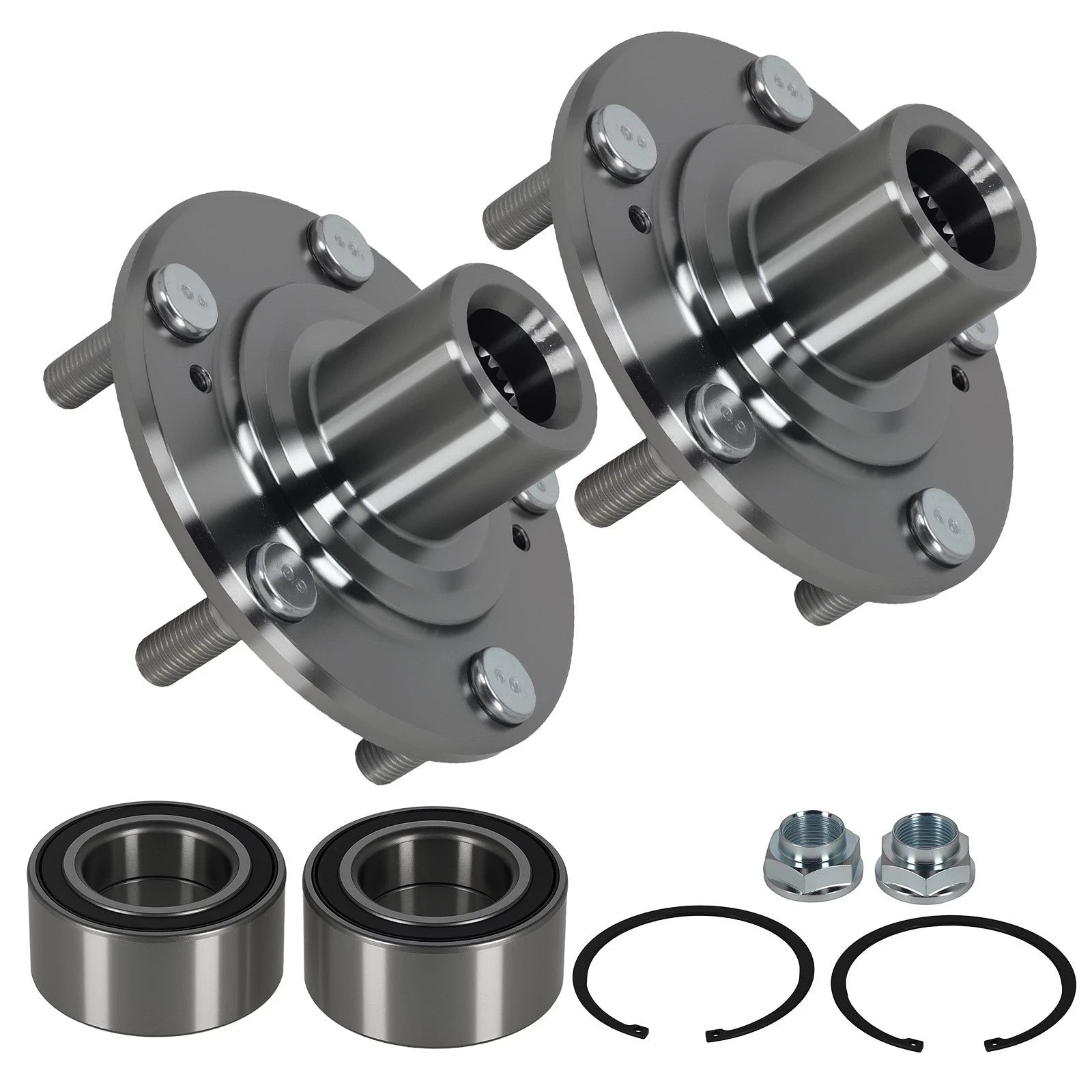 Set of 2 Front Wheel Hub Bearing Assemblies for Acura TSX TL (2004–2008)