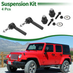 Set of 4 Front Suspension Kit Outer Tie Rod Ends Lower Ball Joint for Jeep Compass (2007–2023)
