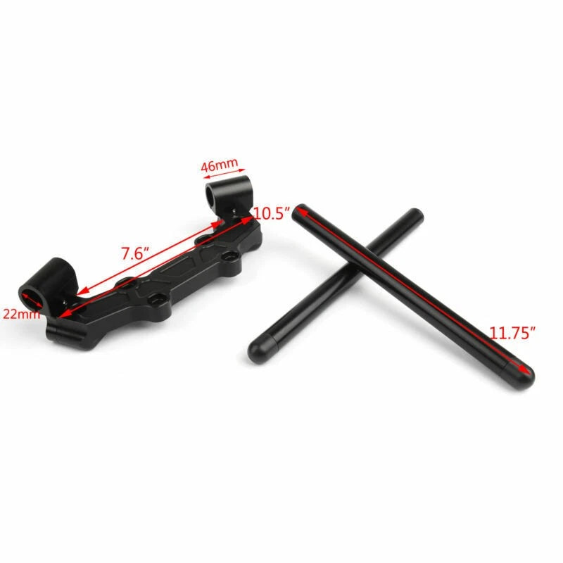 CNC T4 Handlebar Clip-on Adapter Kit for Yamaha MT-09 FZ-09 (2013–2016)