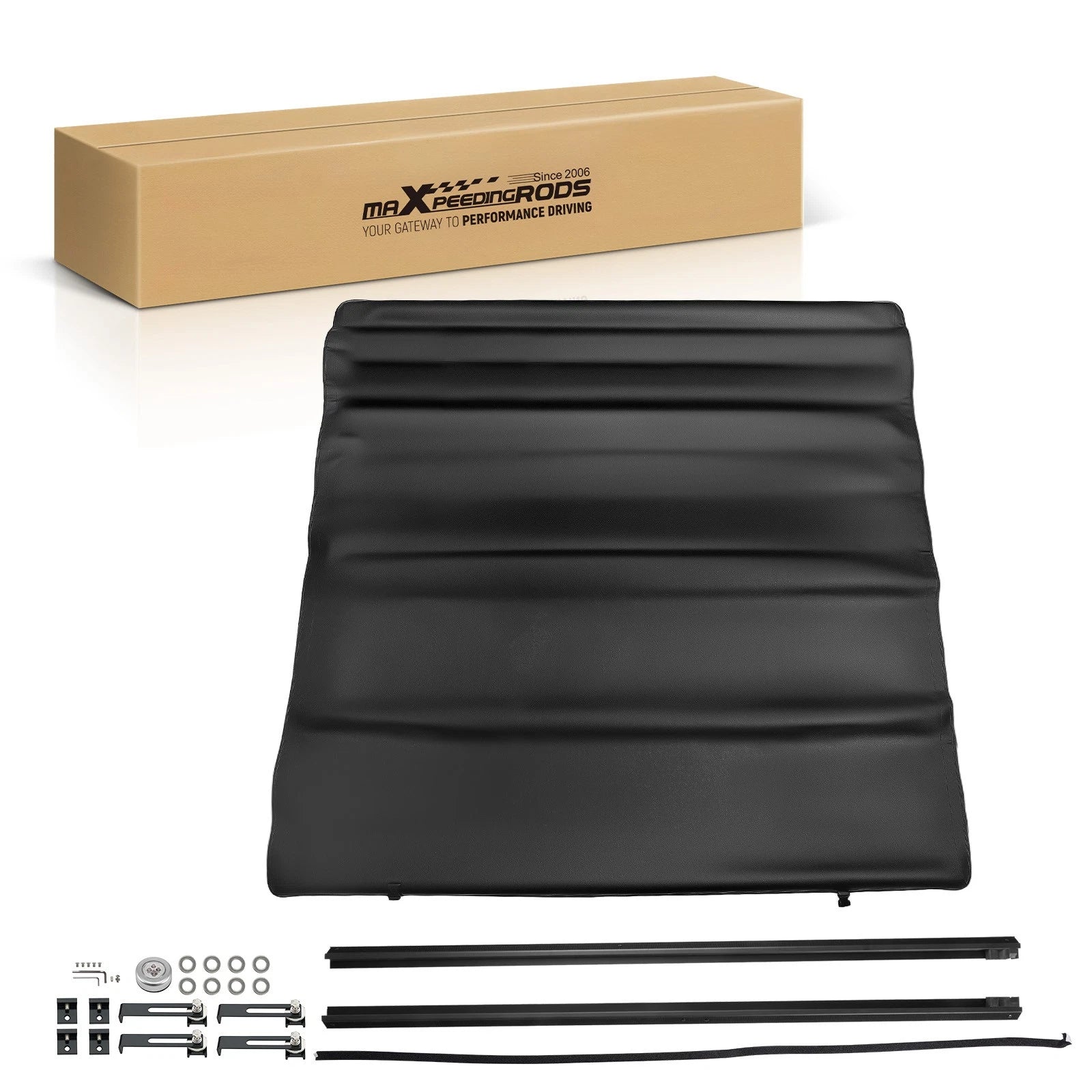 6ft Roll-Up Tonneau Cover for Toyota Tacoma (2016–2023) Soft Black