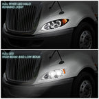 Chrome LED Projector Headlights for International Harvester ProStar (2009–2018)