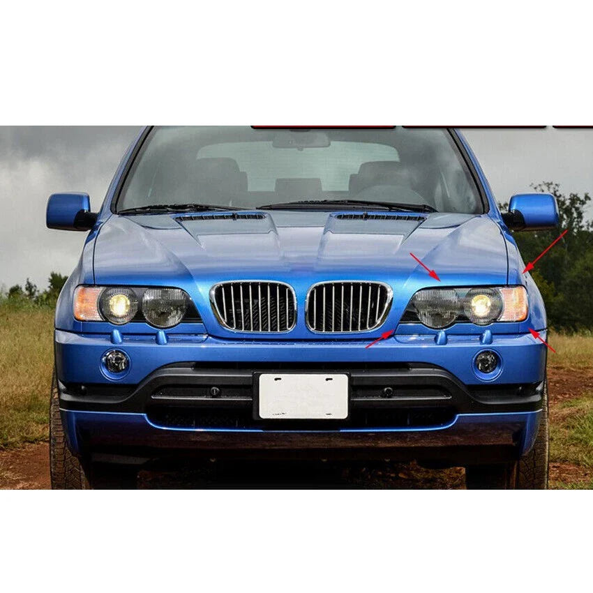 Car Headlight Lens Cover for BMW X5 E53 (2000-2003) - 1 Pair Clear