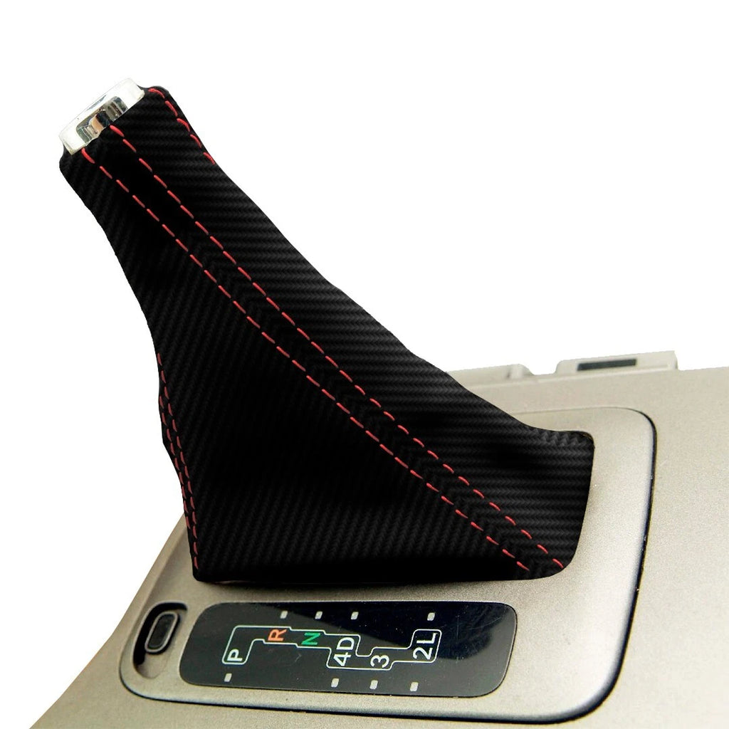 Automatic Shift Boot for Lexus GX470 (2003–2009) Carbon Fiber Red Stitch