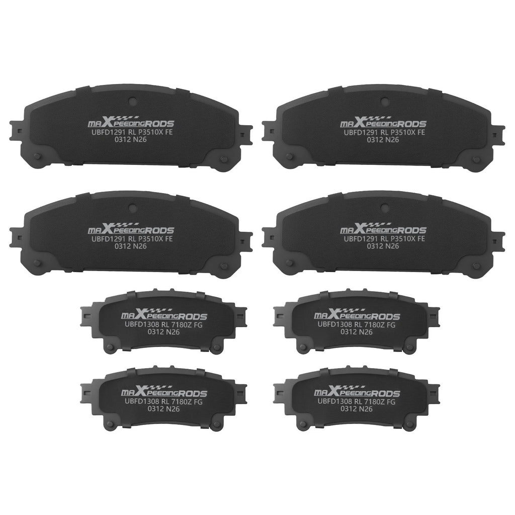 Brake Rotors and Pads Kit for Toyota Sienna Highlander/RX350 RX450h (2004–2023)