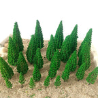 25X Mix Size Model Trees for Train Railway Landscape Scenery Decor