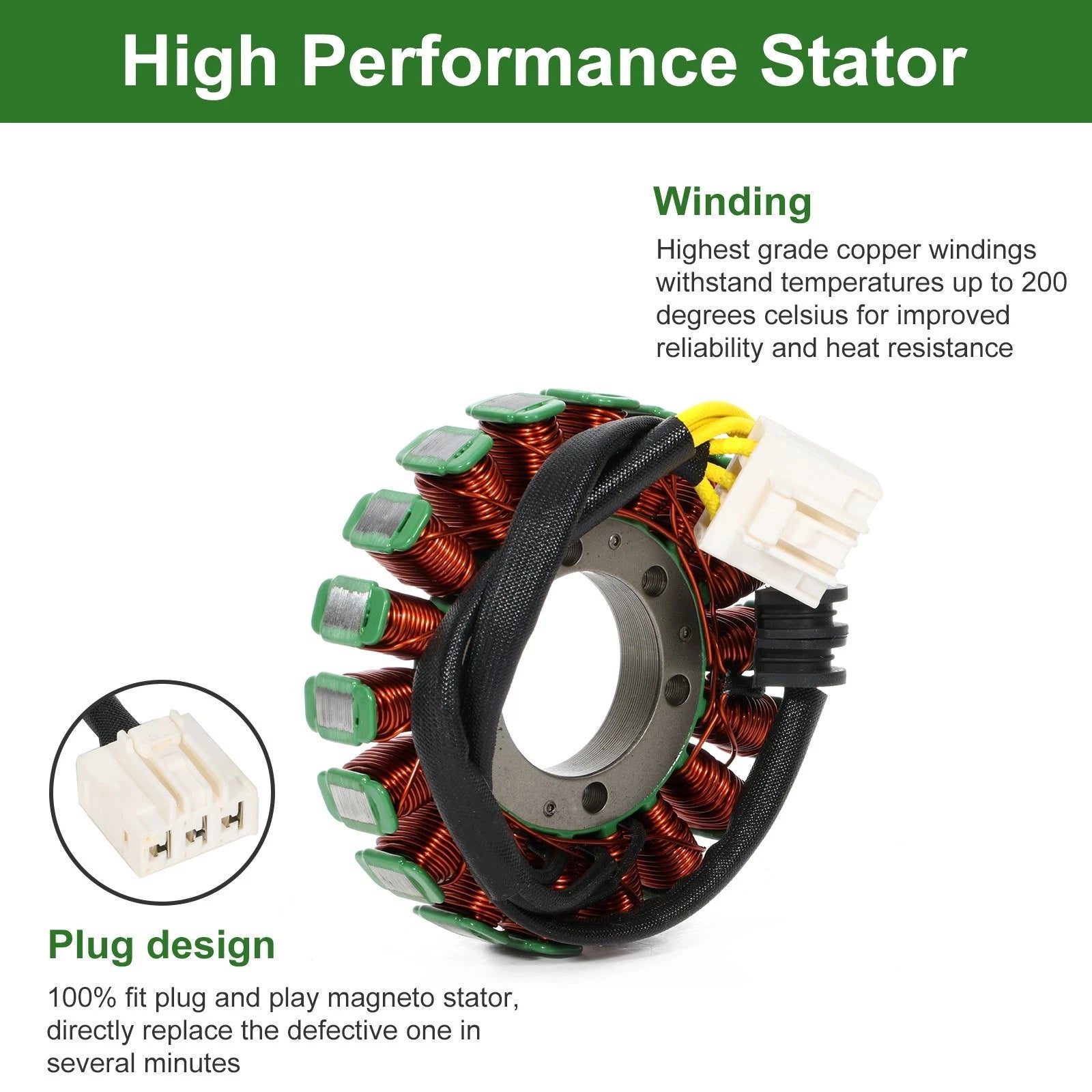 Magneto Stator for Yamaha R6 YZF-R6 (2006–2018) 2C0-81410-00-00