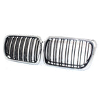 Chrome Frame Black Front Kidney Grille for BMW E36 (1997–1999)