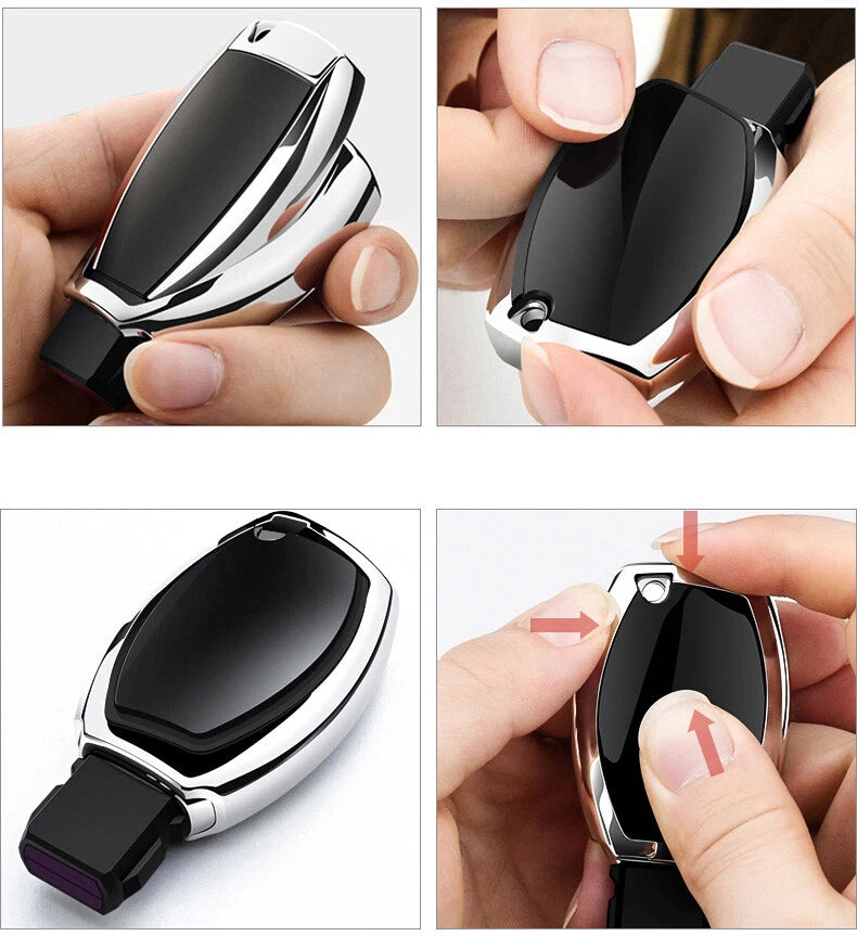 2Pcs TPU Full Cover Remote Key Shell Case for Mercedes-Benz C/E/G-Class (2014-2016)