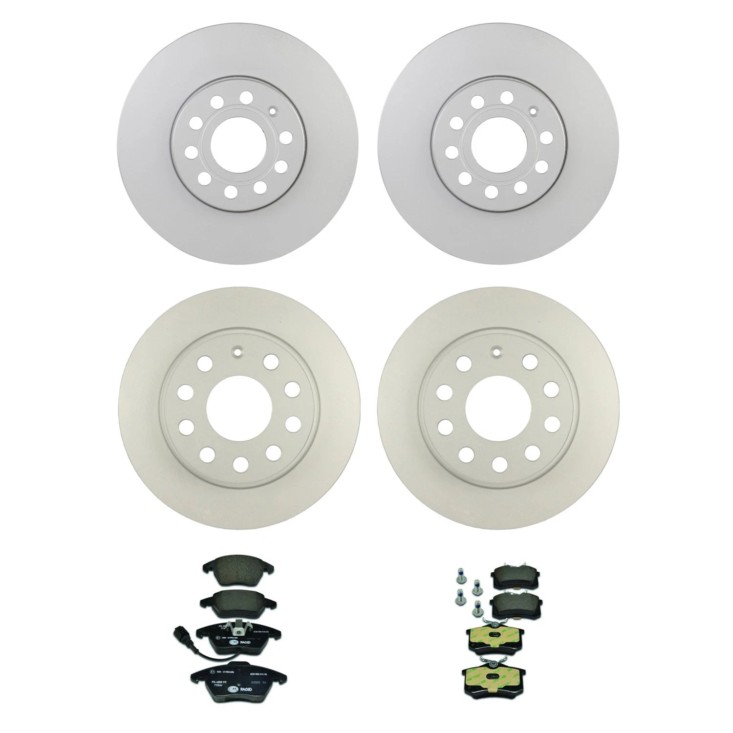 Brake Rotor & Low-Met Pad Kit for Audi A3, VW Beetle, Jetta (2000–2023)